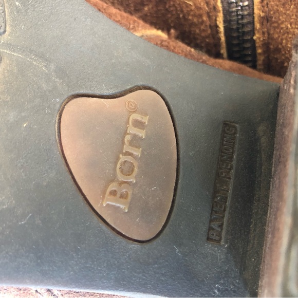 Born Adia Tabacco Distressed Rugged Suede Boots Womens 9.5 Leather Moto Ankle - Picture 12 of 12